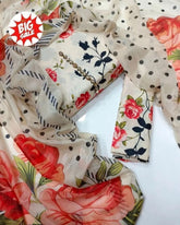 Swiss Lawn Digital Print 3Pc Dress Silk Duppta SW-013